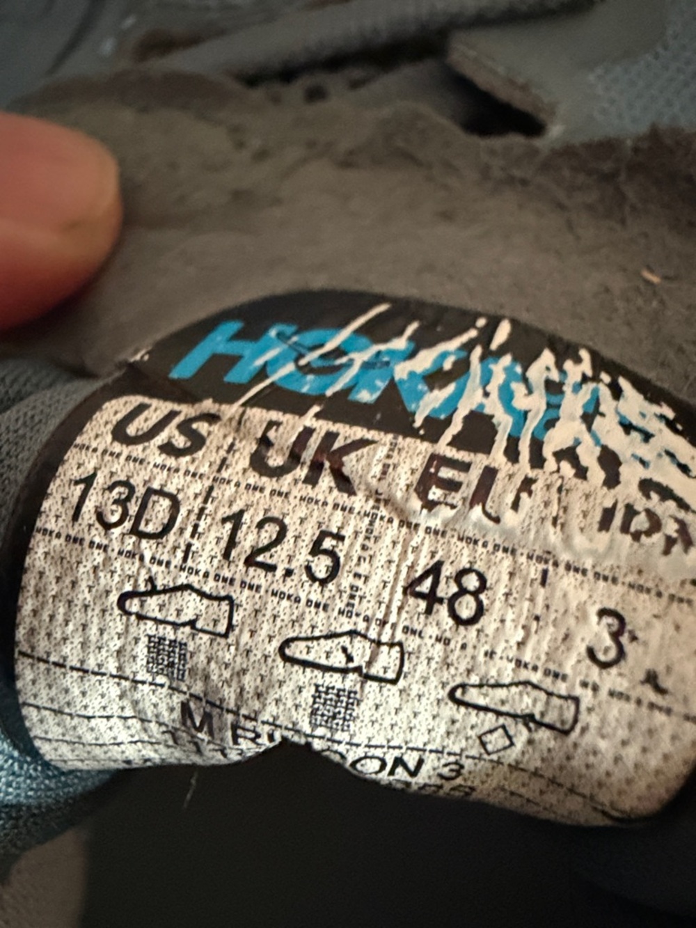 Hoka Sky-Blue Running Sneakers with Coral Logo - Picture 4 of 5